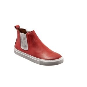 Bueno Rant Leather Chelsea Sneakers Terracotta Red Distressed Women’s Size EU 36